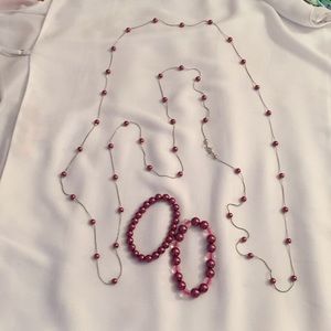 Necklace, bracelets and headband